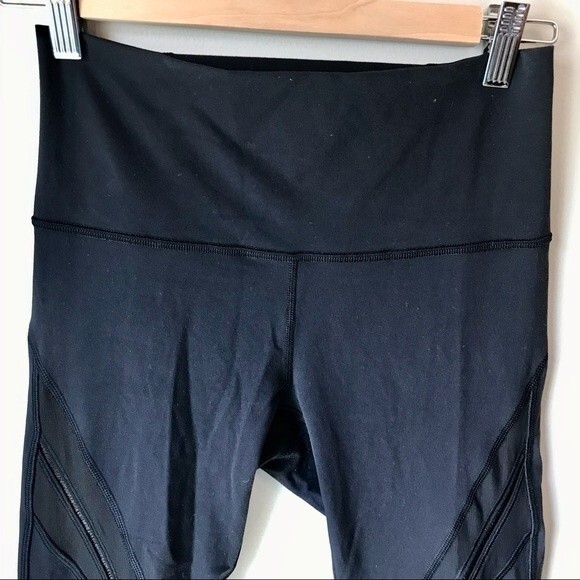 LULULEMON Leggings High Times Special Edition Metta Mesh Panels Black 7/8 Length - Picture 6 of 15